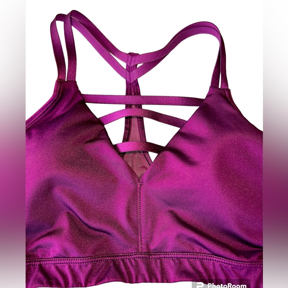 VICTORIA SPORT Fuchsia Sports Work Out Strappy Yoga Top! Size Medium-Large